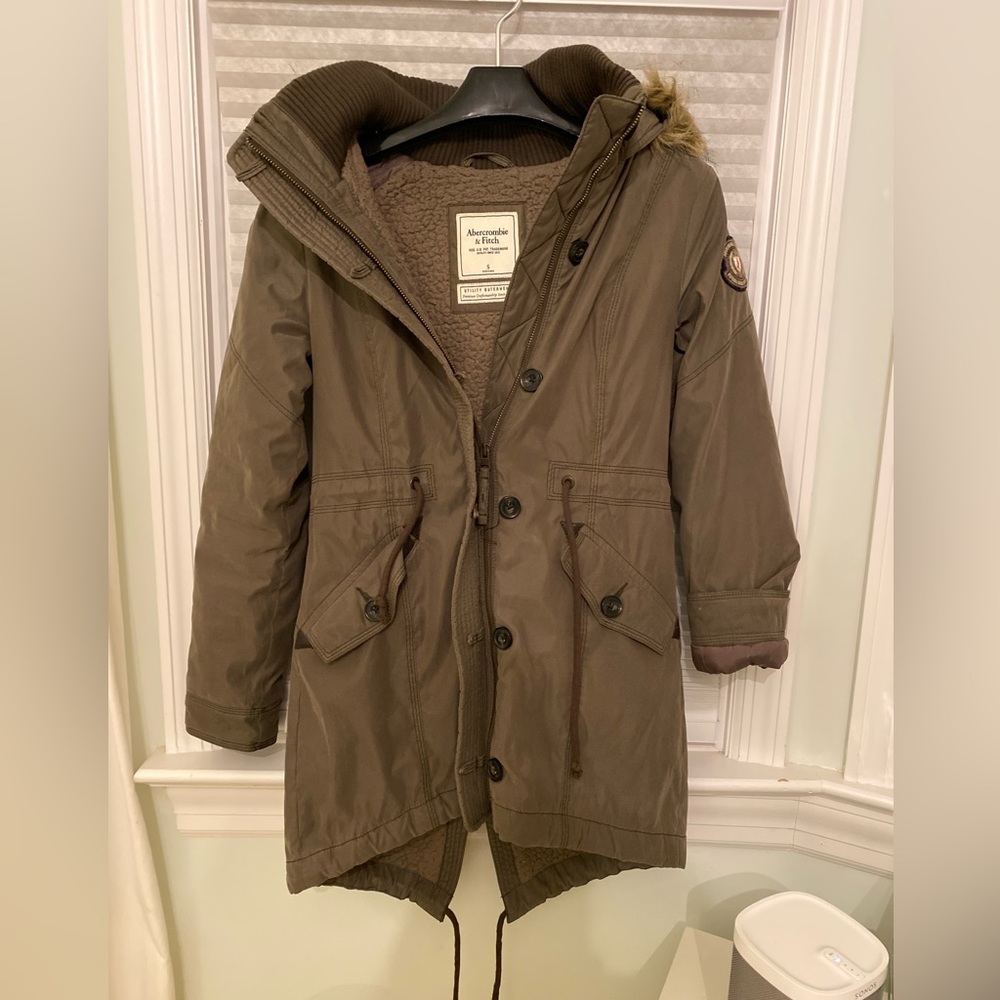 abercrombie and fitch green coat